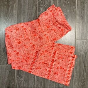 Julia Amory Orange and White Paisley Pants